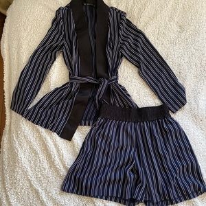 Pinstrip suit set